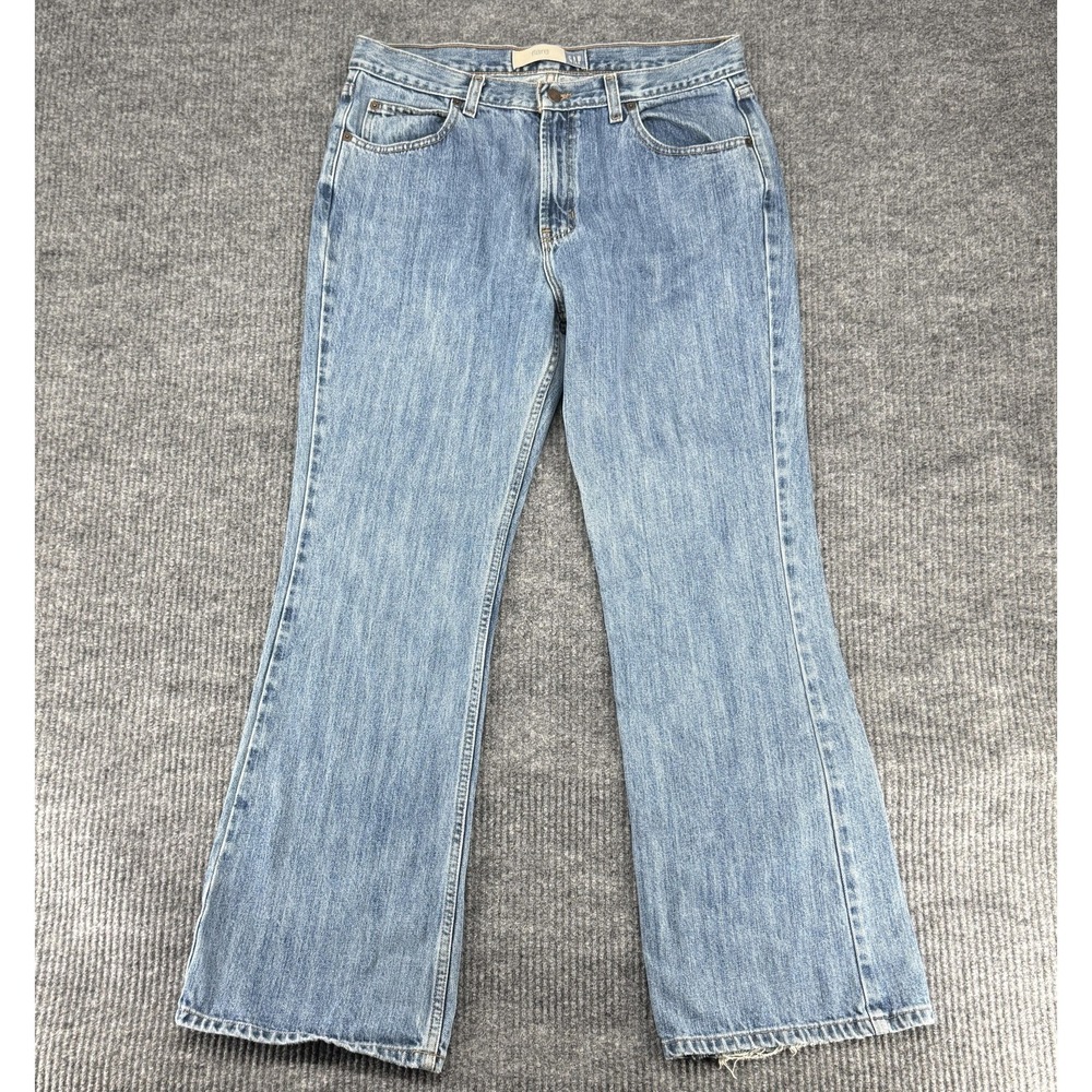 VTG Gap Flare Jeans Womens 14 Blue Light Wash Mid Rise 100% Cotton Denim Y2K